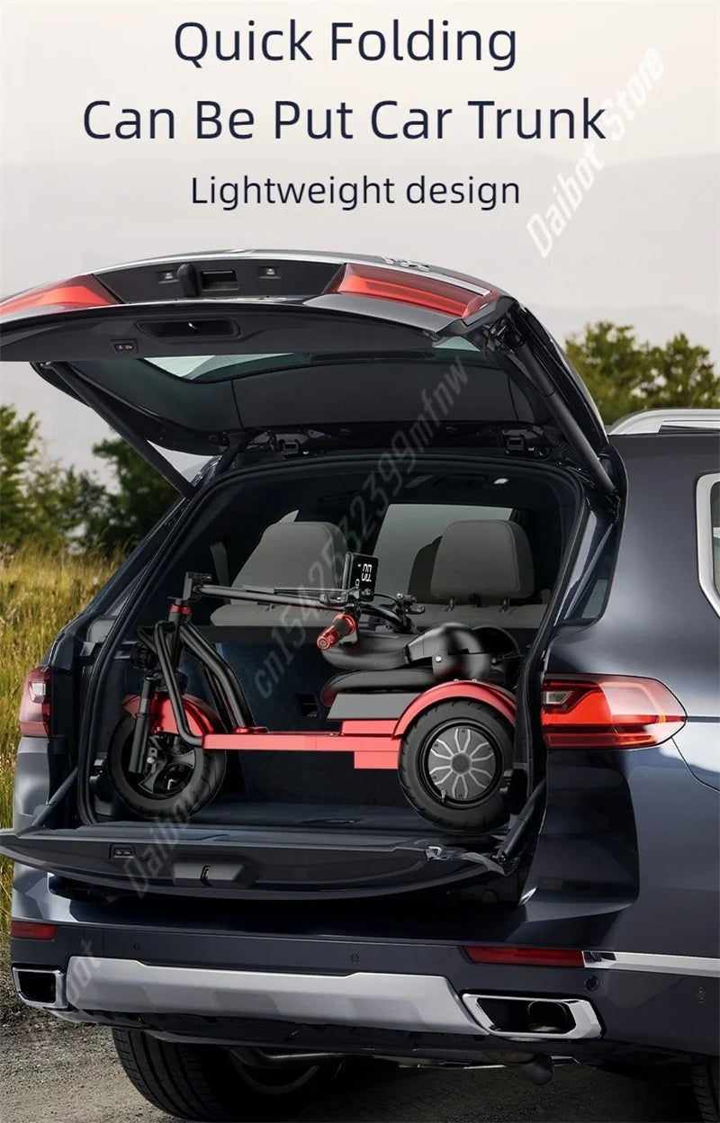 3-Wheel Folding Mobility Scooter for Seniors with Seat