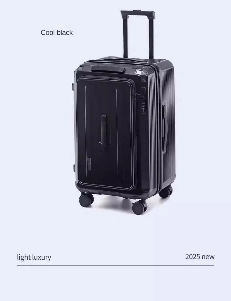Side Opening Expandable Suitcase – Large Capacity PC Hardside with Brake & 5-Wheel Spinner 20–34"
