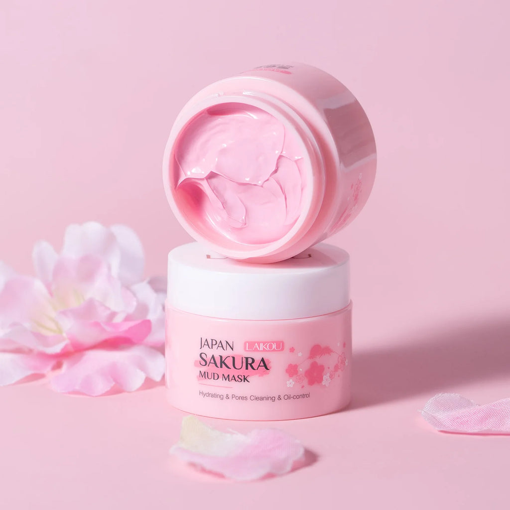 LAIKOU Sakura Clay Deep Cleansing Face Mask — Oil Control & Pore Refining