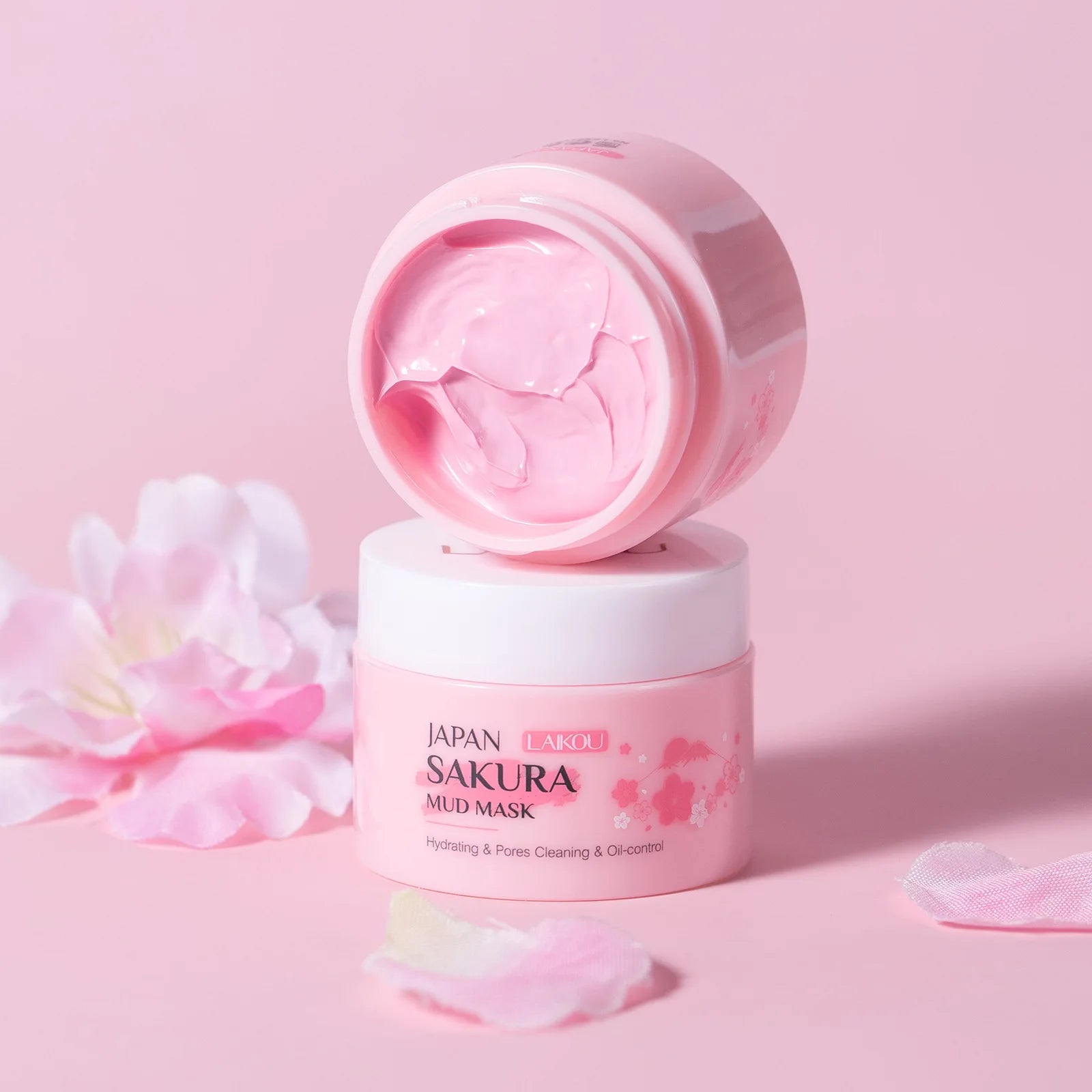LAIKOU Sakura Clay Deep Cleansing Face Mask — Oil Control & Pore Refining