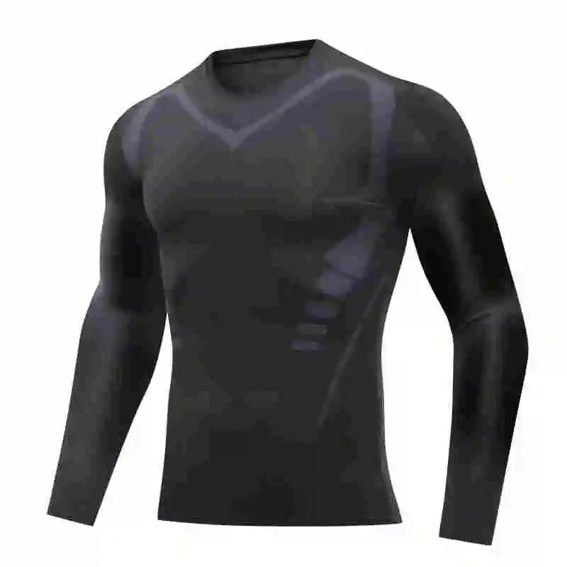 Men's Warm Long Sleeve Top & Pants Set – Tight Fitness Running Yoga Athlete Sport Suit