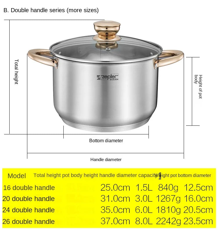 Stainless Steel Soup Pots – Induction & Steamer Options