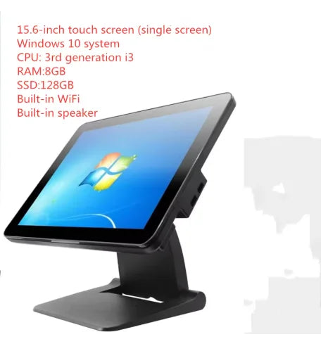 15.6" Touch Screen POS Terminal All-in-One PC – Intel i3/i5, 8GB RAM, Windows 10