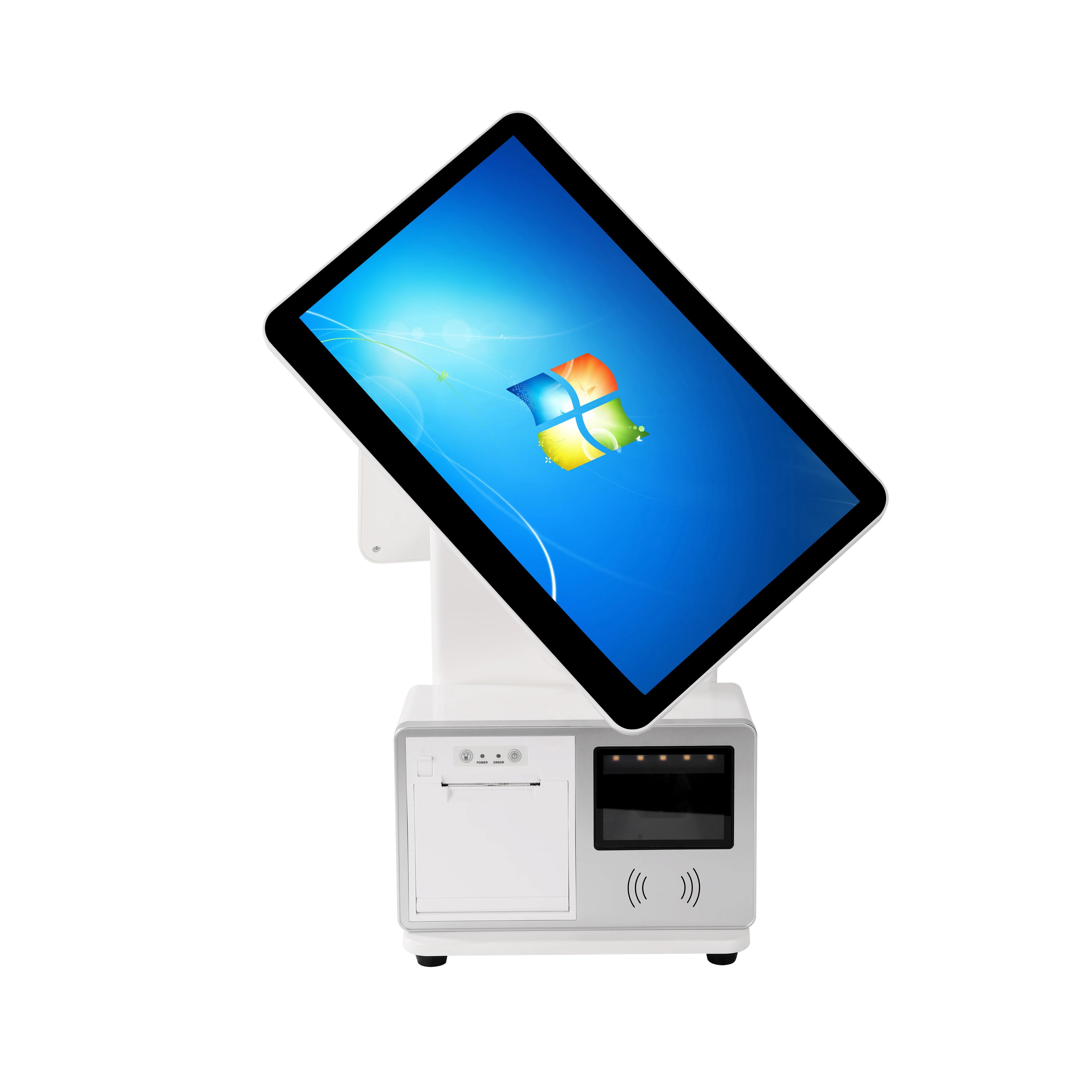 YPRXBD 15.6" Dual-Screen POS Terminal All-in-One – 4GB RAM, Win10/Android 11, Adjustable