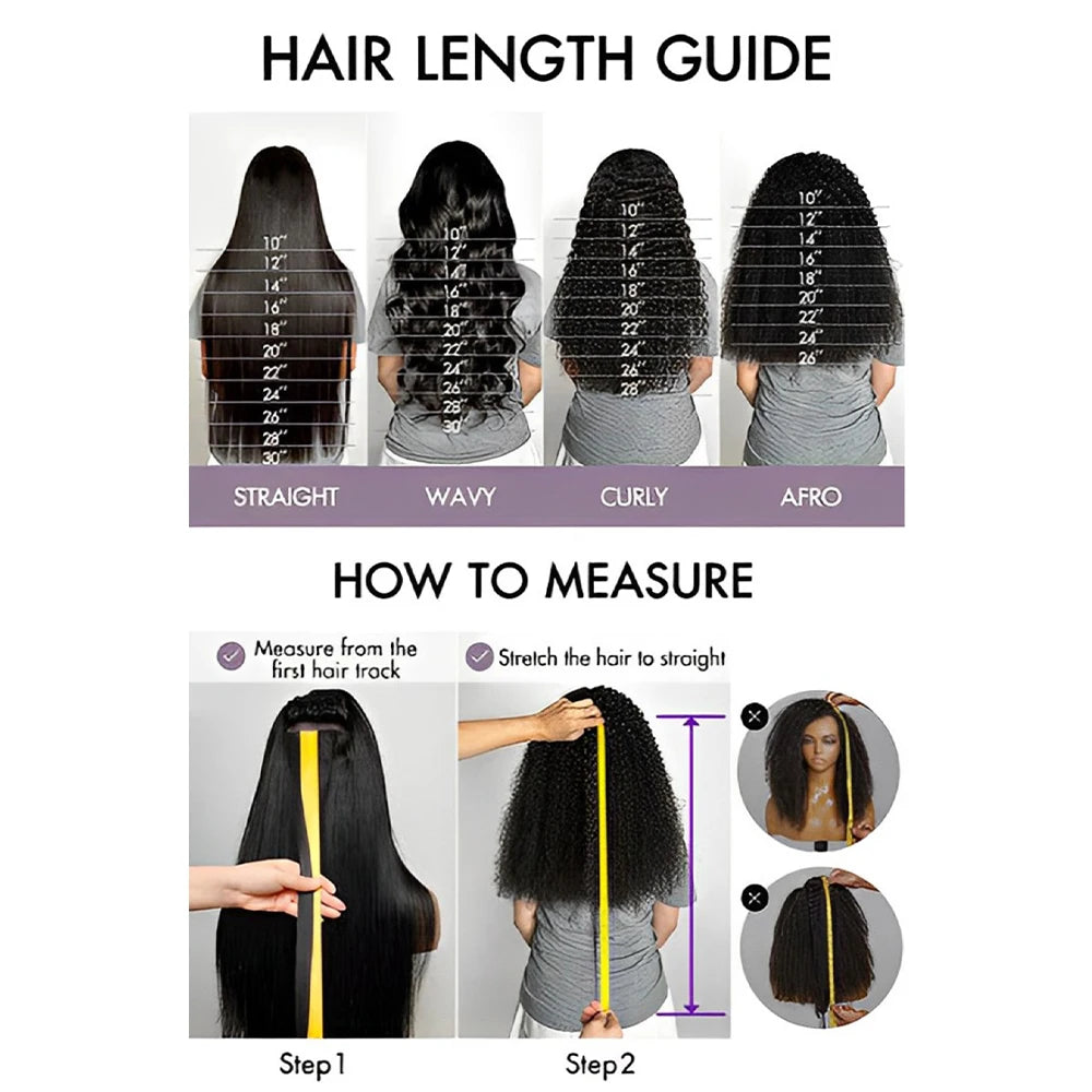 42Inch 250% Density Deep Wave 13x4 HD Transparent Lace Front Humwan Hair Wig - 13x6 Natural Color, Smooth & Silky Real Human Hair