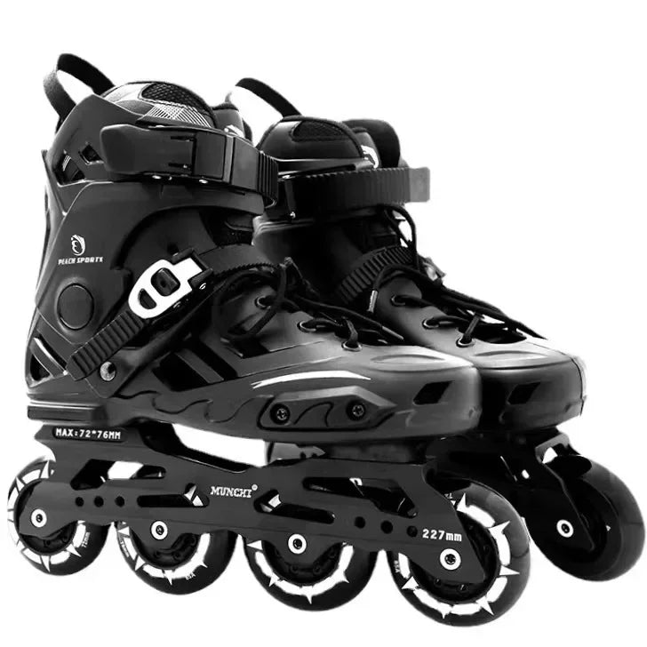 Adult Professional Inline Roller Skates – Single Row Flat Skates for Men & Women