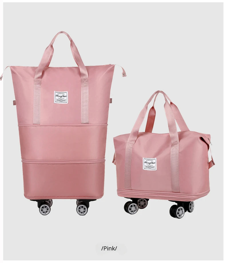 Expandable Fitness Travel Bag – Wet-Dry Storage & Wheels