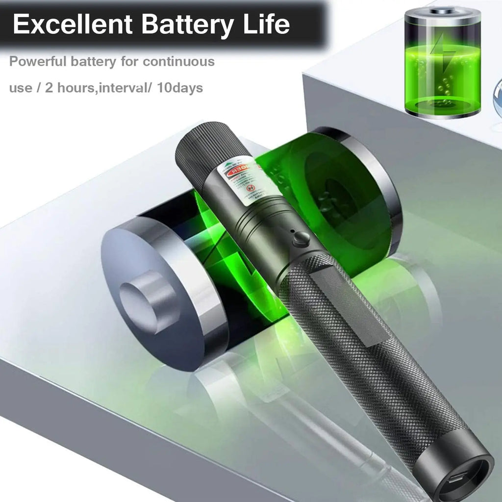Mini Cat Laser Pointer Keychain – LED Flashlight & Green Light Pet Toy