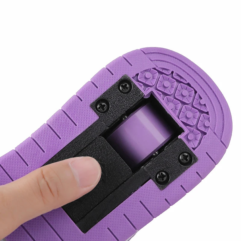Children's LED Light Roller Skates – Multi-Functional Detachable Wheel Shoes, Size 29-41 for Students