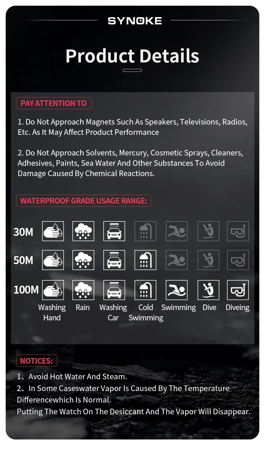SYNOKE Men's Military Digital Watch | Outdoor Sport Retro Waterproof Multifunctional Luminous Wristwatch