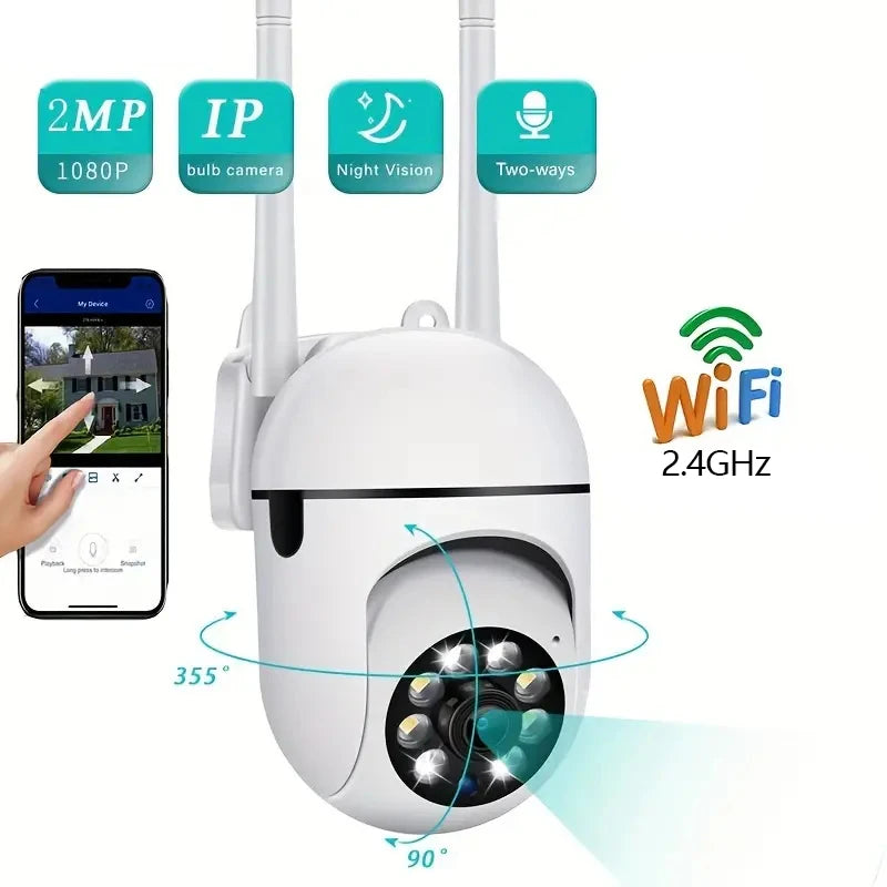 3MP WiFi Indoor Security Camera – 360° Auto Tracking, Color Night Vision, 2-Way Audio, Motion Detection