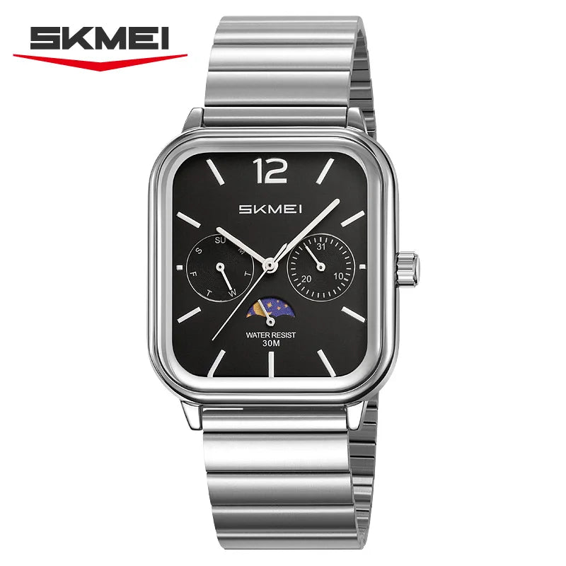 SKMEI Men's Luxury Business Quartz Watch | Waterproof Calendar Week Display Casual Wristwatch