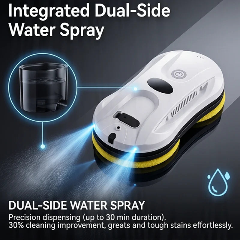 UPS Robot Window Cleaner — Smart Auto Glass Washing Robot with Remote Control & UPS Safety System