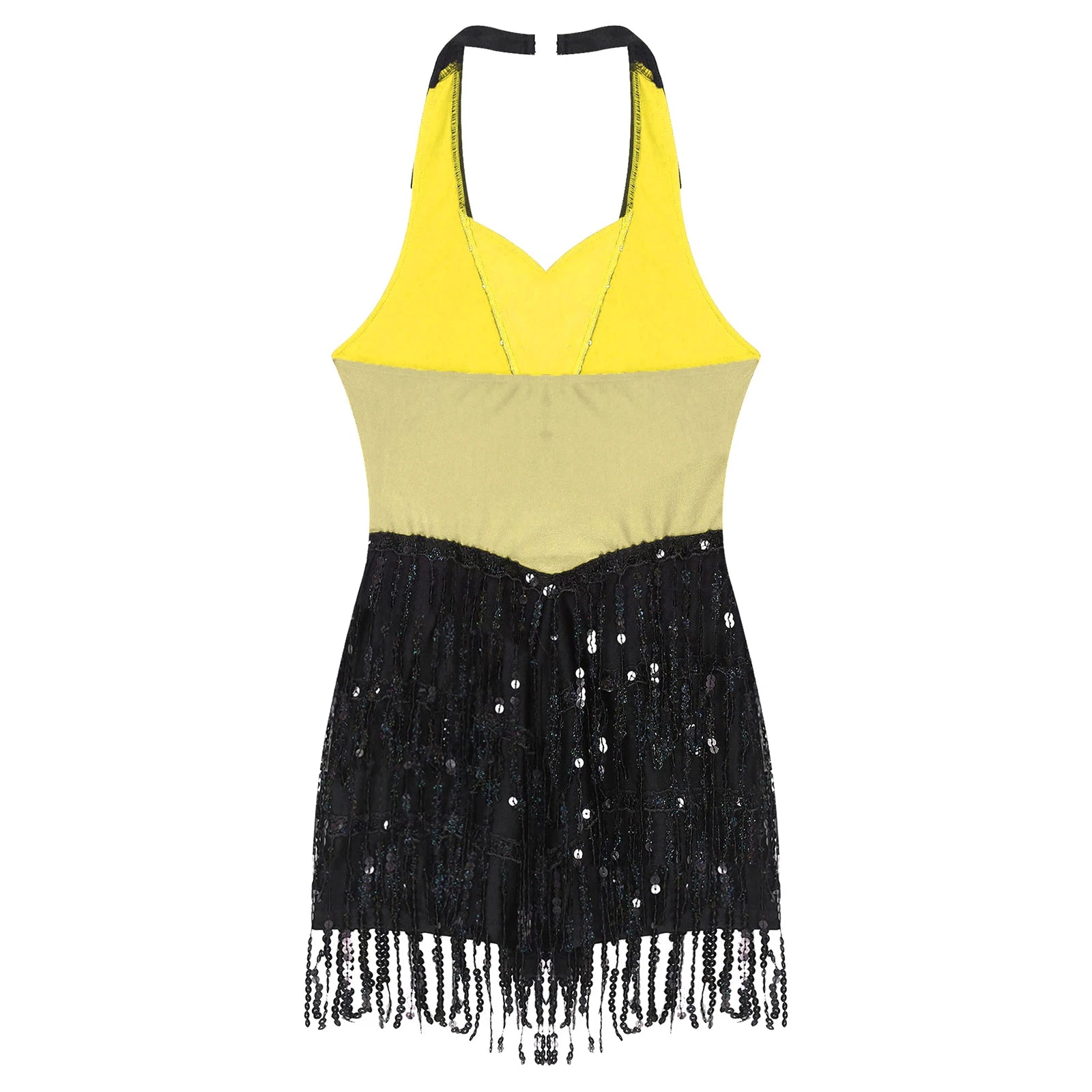 Women's Sequin Dance Dress – Shiny Sleeveless Latin Jazz Tango Salsa Leotard Bodysuit Outfit