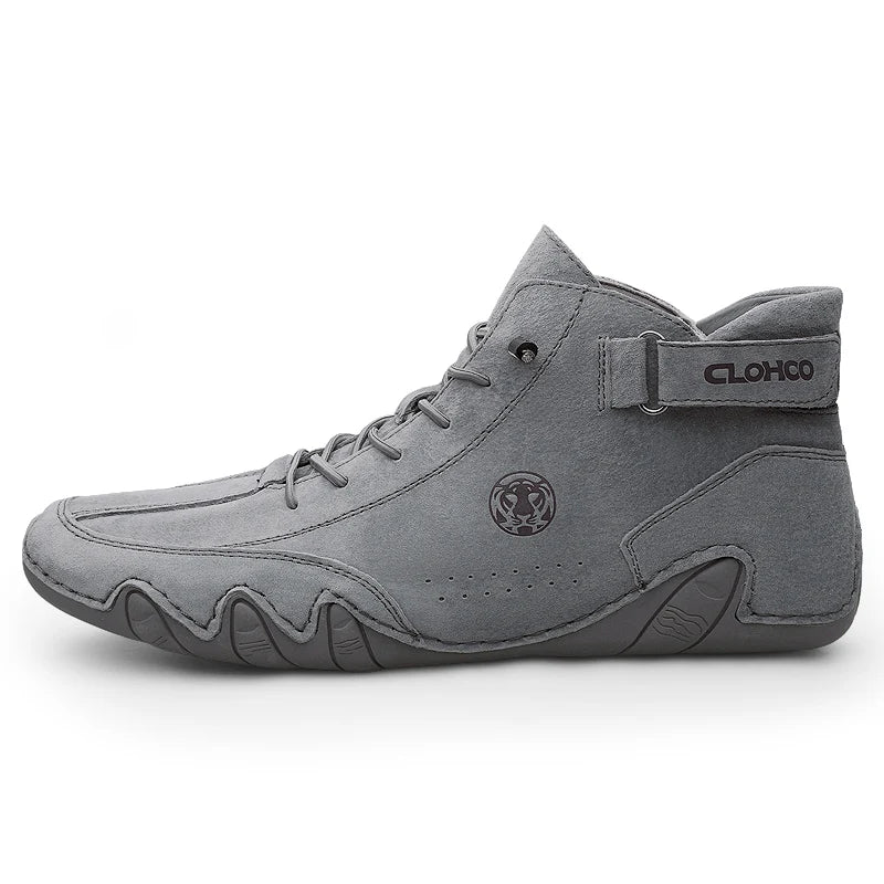 Men's Genuine Leather Lace-Up Ankle Boots
