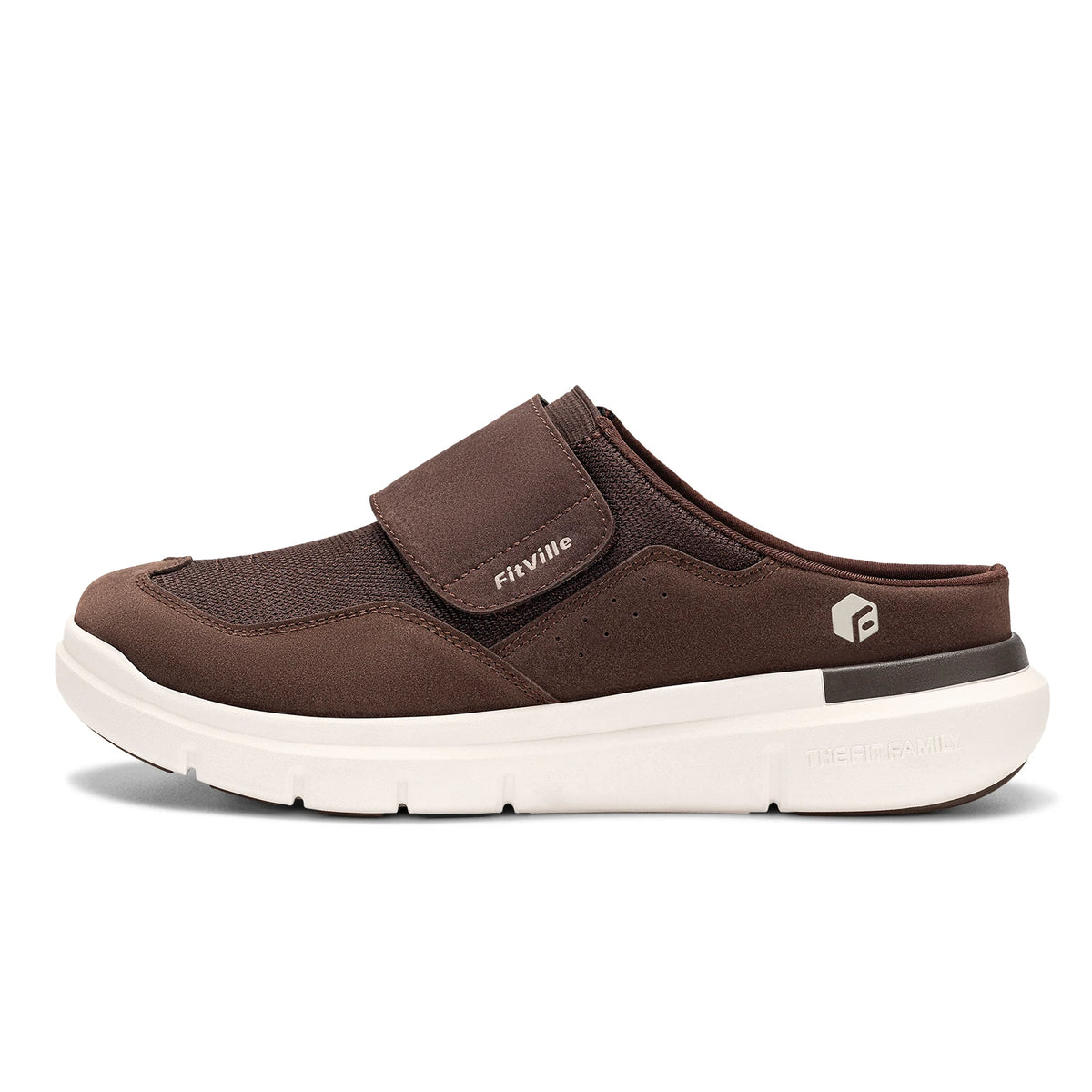 FitVille Men's Diabetic Wide Slippers – Slip-On Casual Walking Shoes with Arch Support for Swollen Feet & Flip Flop Style Comfort