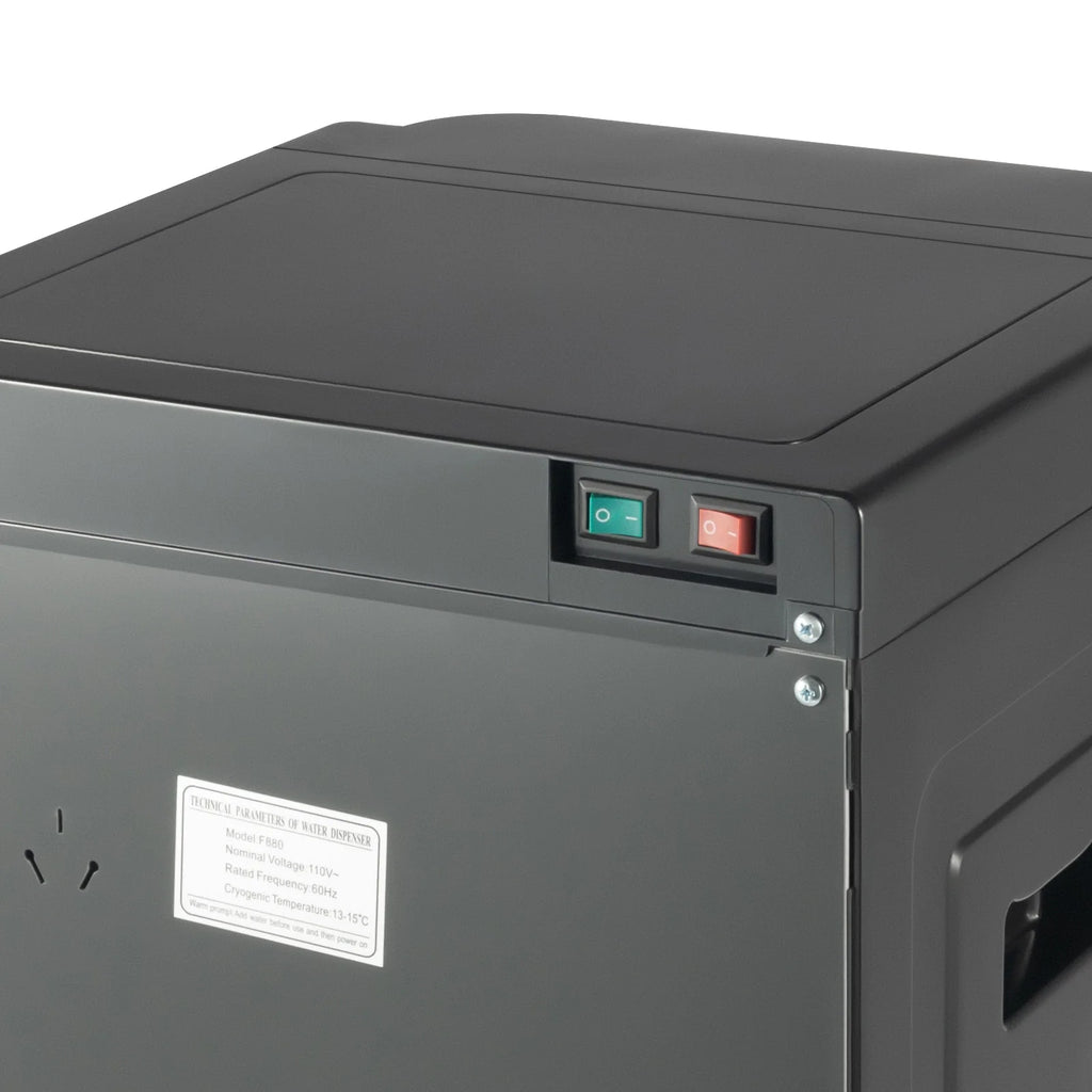 110V Bottom-Loading Water Dispenser — 304 Stainless Steel, Hot & Cold, Floor Standing | US Plug