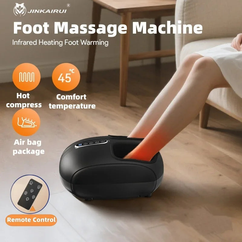 Jinkairui Automatic Foot Massage Machine — Full Wrap Rollers, Sole Kneading & Airbag Pressing