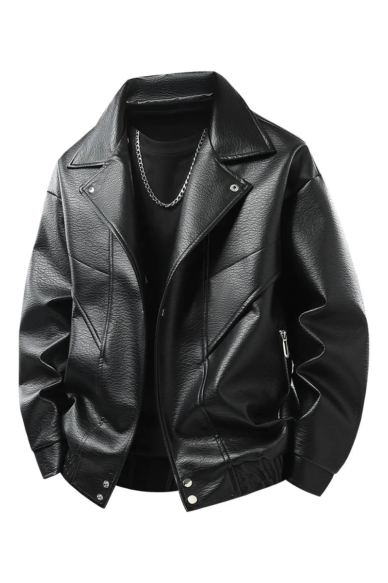 Men's Lapel Jacket – Loose Fit Casual Layer