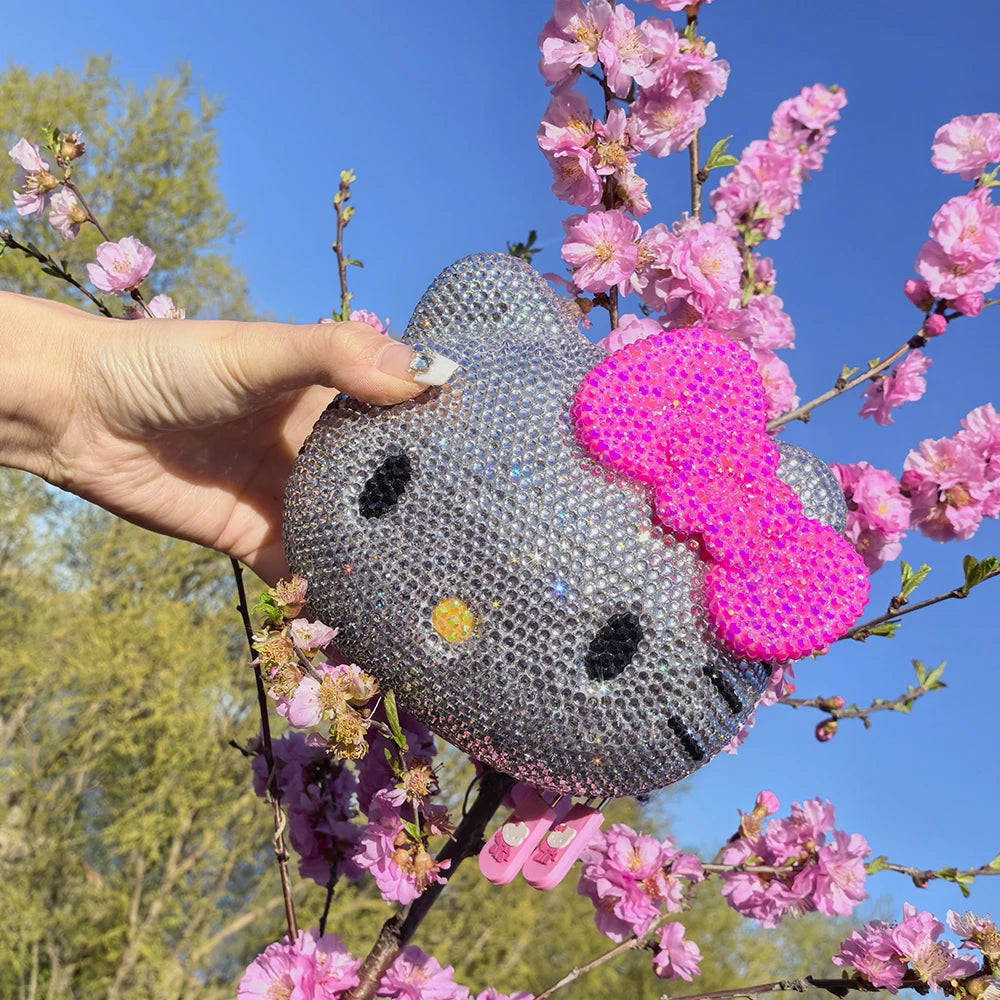 Handmade Rhinestone Crystal Crossbody Bag – Kawaii Kids Girls Luxury Handbag Birthday Gift