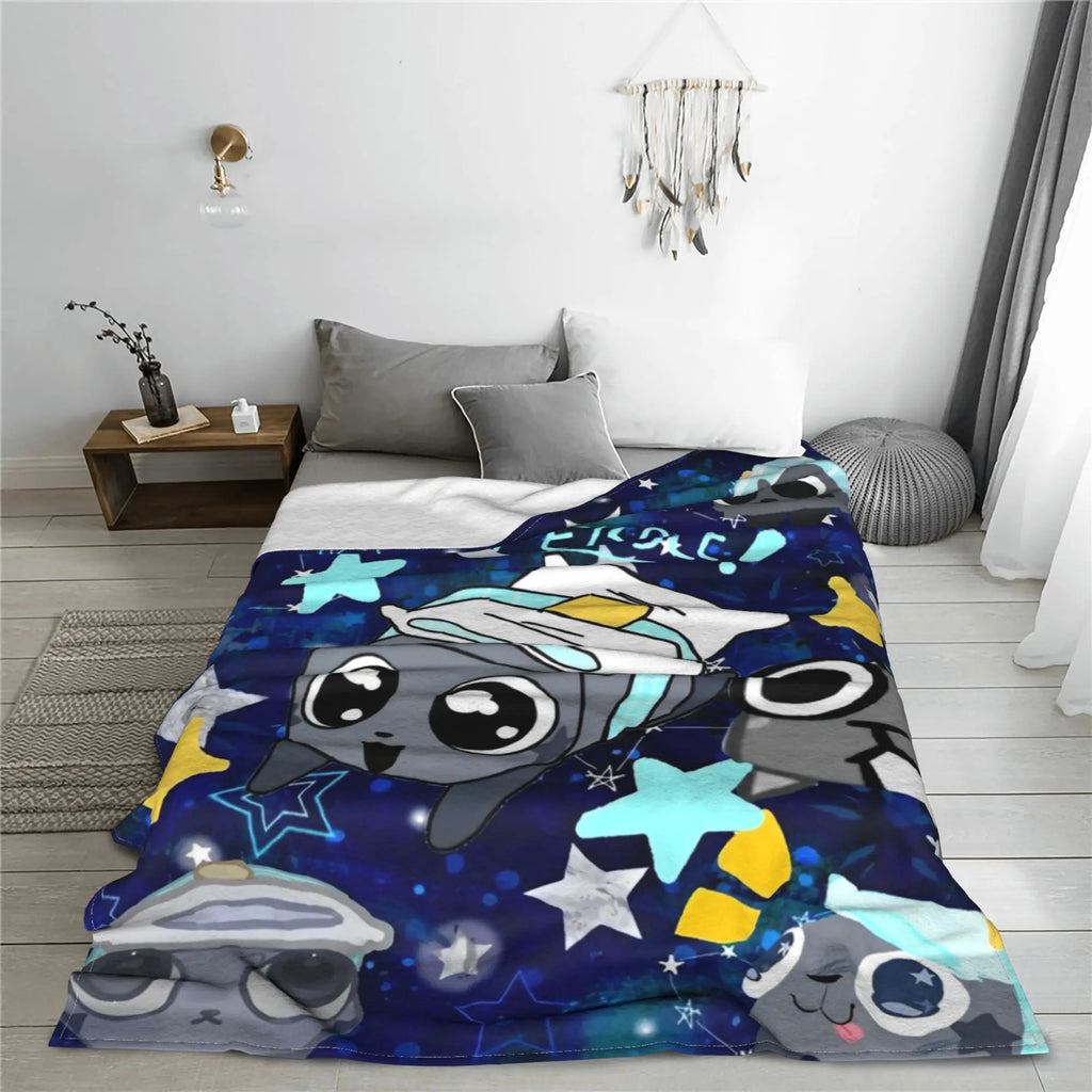 Dandy's World Pebble Fleece Throw Blanket – Soft Novelty Character Print, 5 Sizes