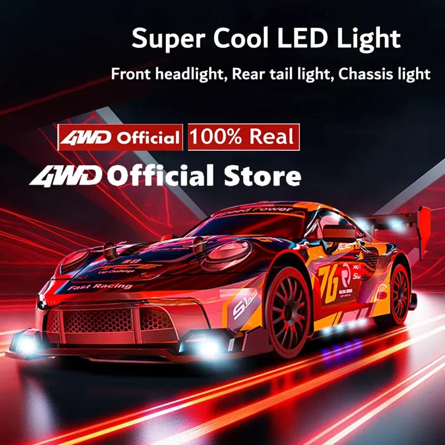 1:24 Scale 4WD RC Drift Car – 20KM/H Off-Road Racing Truck with LED Lights