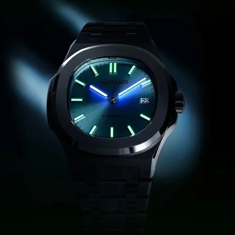 Men's Luxury Steel Strap Quartz Wristwatch | Luminous Waterproof Dress Watch