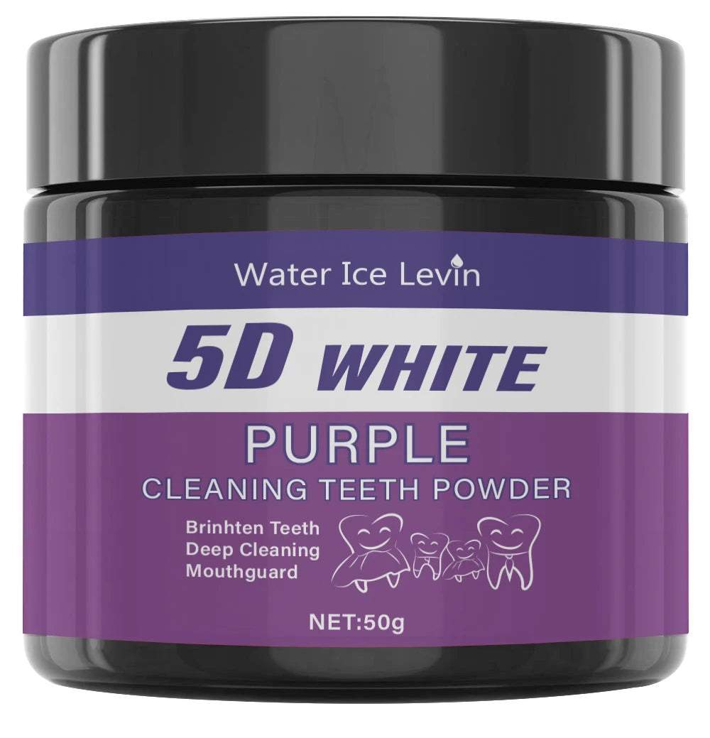 Purple Tooth Cleaning Powder – Sulfate-Free Whitening & Deep Cleaning for Brighter Teeth in 5 Days