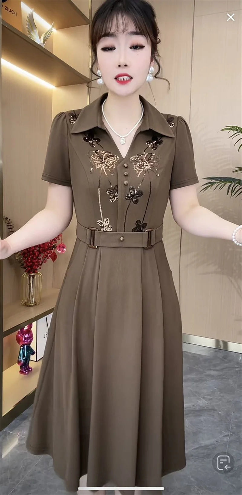 High-End Sequin Long Dress — Western Style Elegant Slim Maxi Dress for Women, Multiple Colors & Sizes