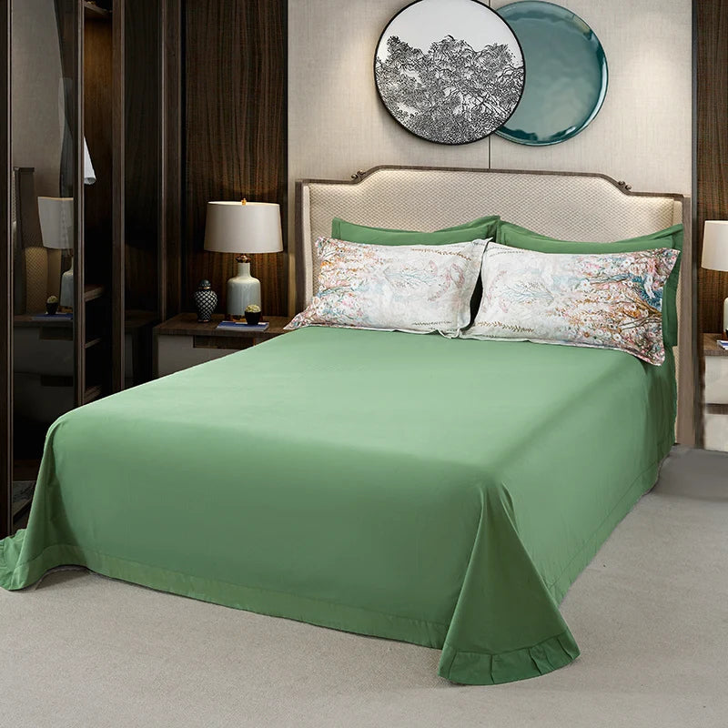 600TC Egyptian Cotton Bedding Set – Birds & Flowers Leaf Print, 16 Colors, Queen to US King