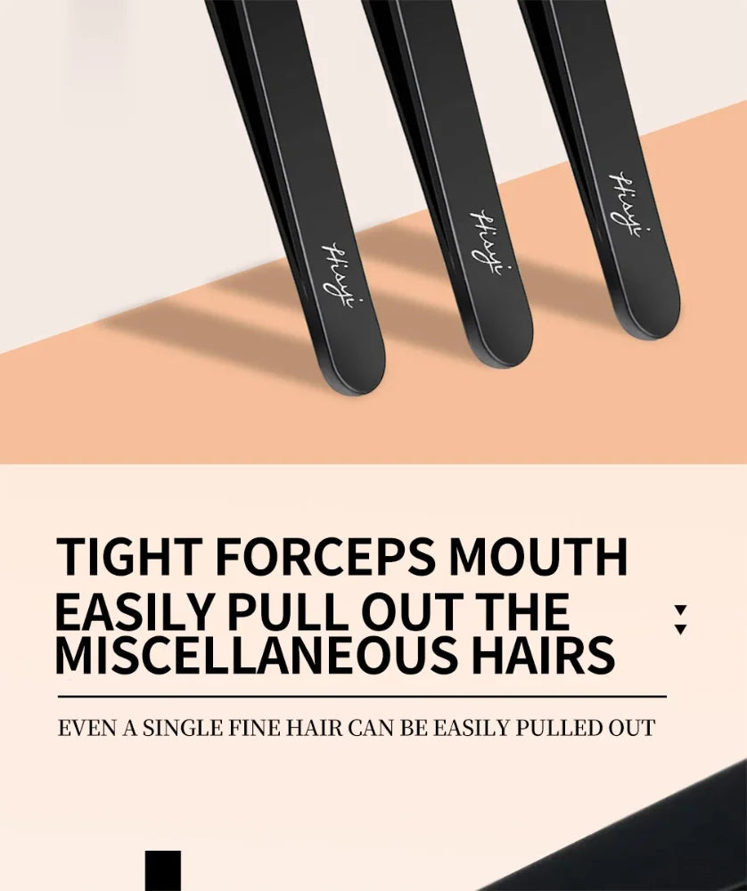 HISYI Stainless Steel Slanted Eyebrow Tweezers