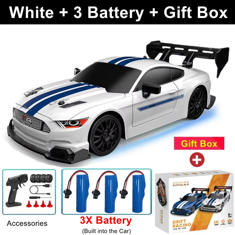 1:24 Scale 4WD RC Drift Car – 20KM/H Off-Road Racing Truck with LED Lights
