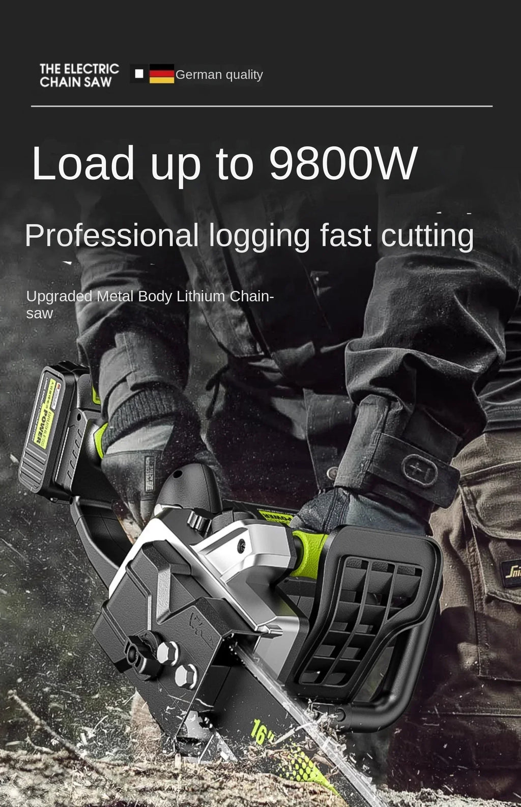 Portable Handheld Electric Saw — Cordless Mini Chainsaw for Wood Cutting
