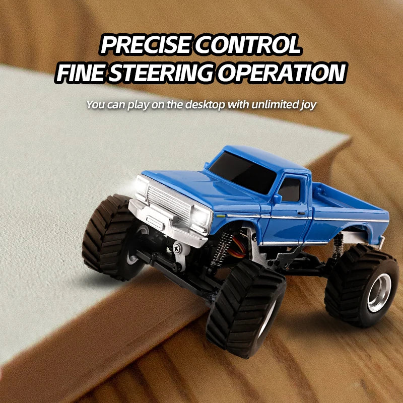 1:36 4WD Mini RC Off-Road Crawler Car with LED Lights – Remote Control Toy for Kids & Adults