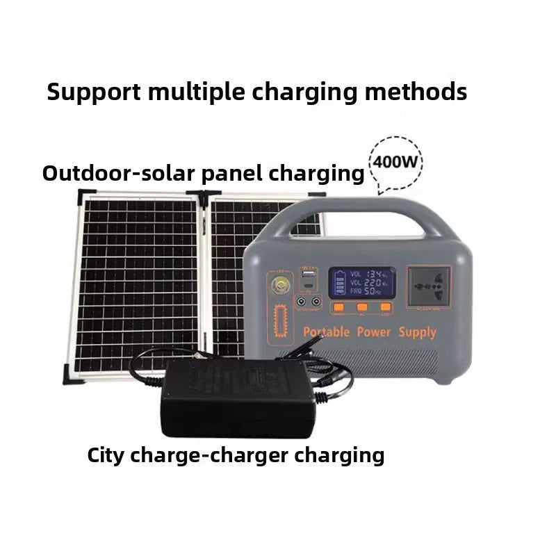 400W Portable Power Station Solar Generator — Off-Grid Power for Camping & Outdoors