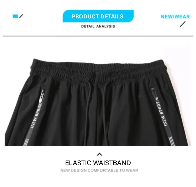 Men's Ice Silk Wide Leg Casual Pants — Lightweight Breathable Trousers