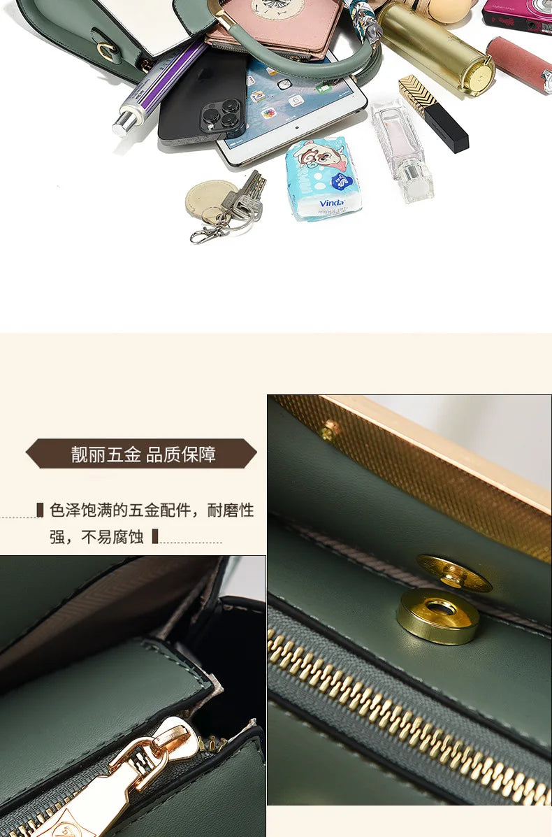 Luxury Embroidered Floral Soft PU Leather Crossbody Shoulder Bag – Casual Designer Handbag for Women