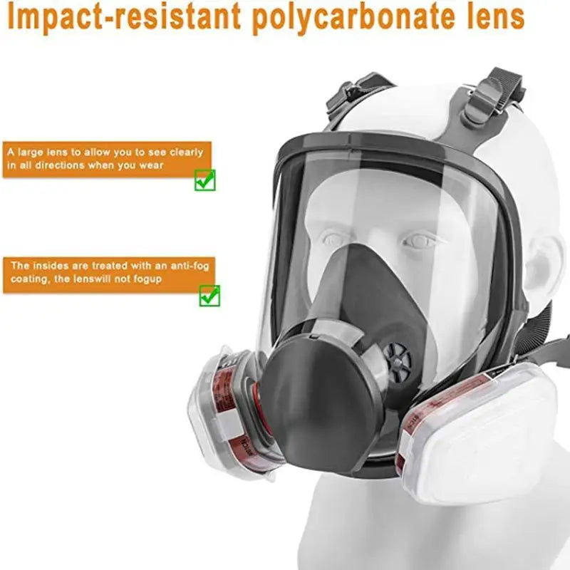27-in-1 Industrial Full Face Gas Mask Respirator Kit