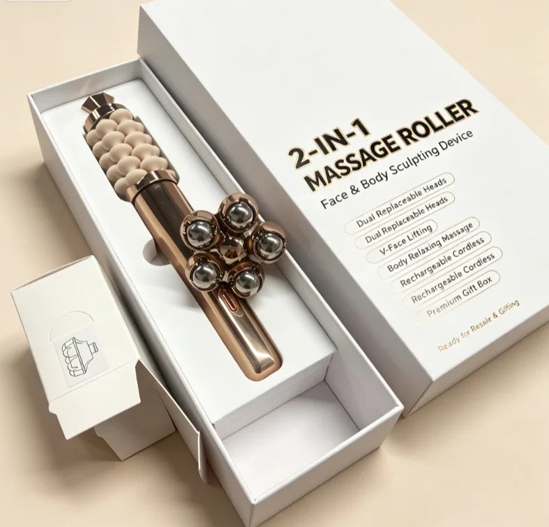 Facial & Neck Lifting Sculpting Massage Stick – Skin Tightening Beauty Massager Tool with Lithium Battery