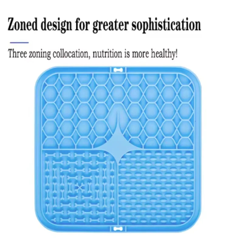 Silicone Slow Feeder Lick Mat with Suction Cup