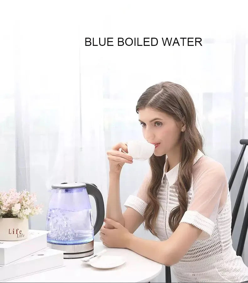 1.5L Electric Glass Kettle — Fast Boiling Borosilicate Tea Pot for Home & Office