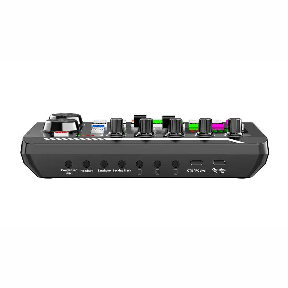 Live Sound Card Audio Mixer — USB Interface for Streaming, Recording & Podcasting