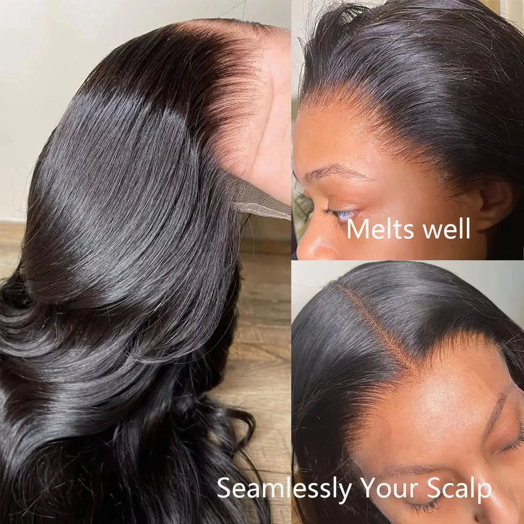 180% Density Brazilian Lace Front Wig | HD 13x4 Bleached Knots Pre-Plucked Transparent Lace Frontal