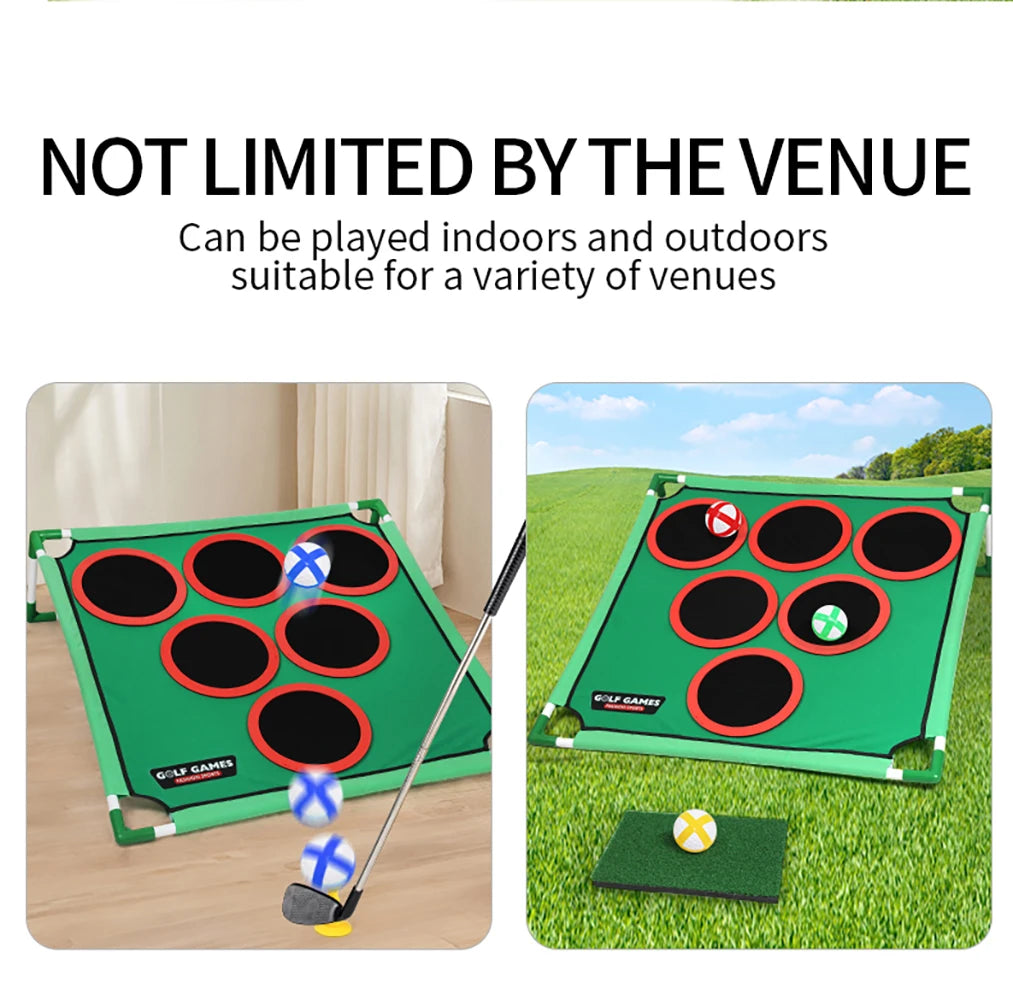 Backyard Golf Game Set – Foldable Sticky-Ball Targets