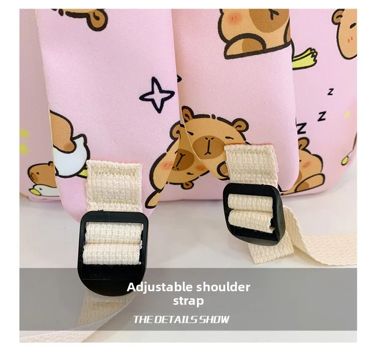 Capybara Backpack – Kids Nylon School Bag