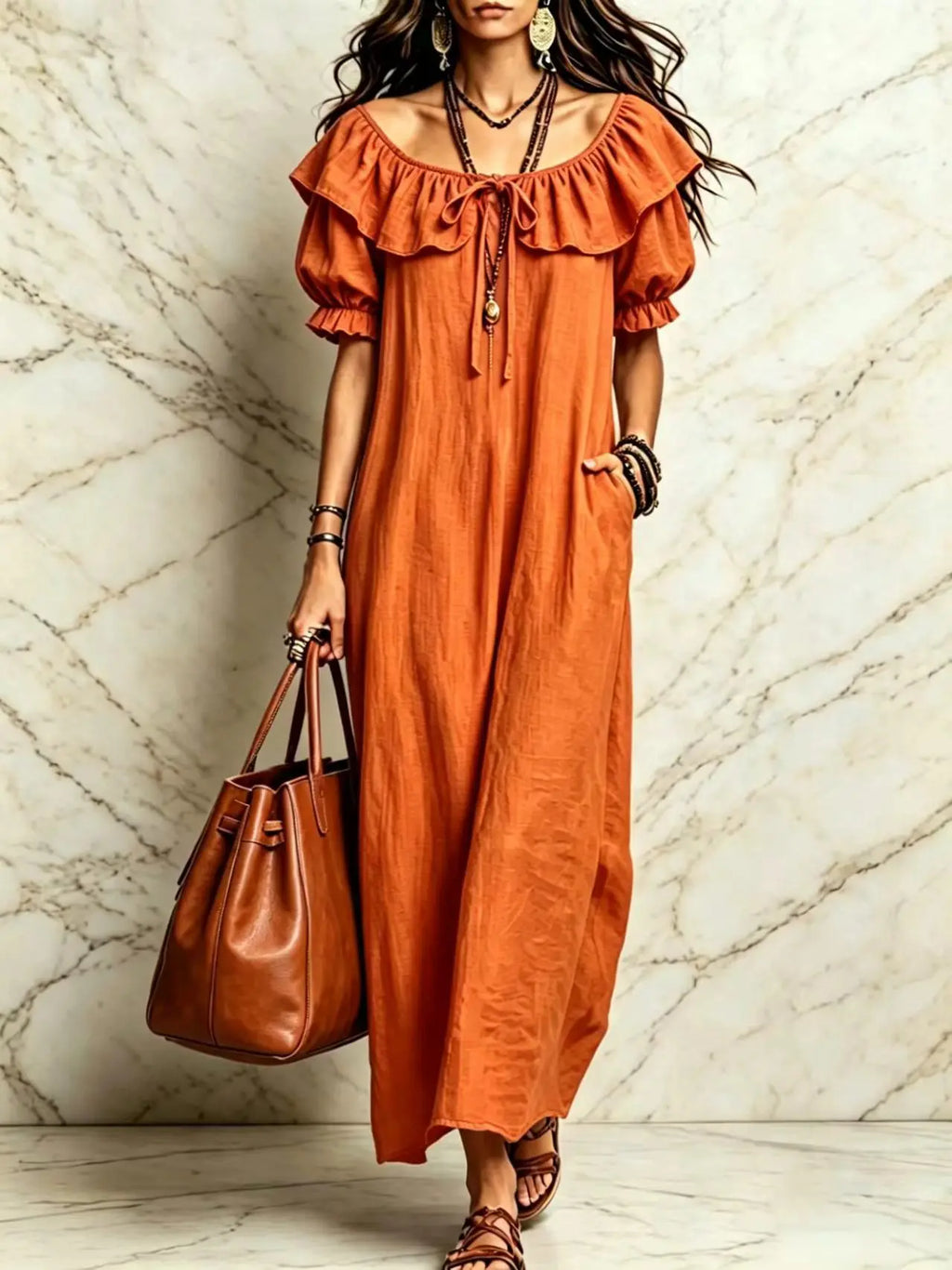 Long Dress Women Dresses Vestidos Y2k Streetwear Round Neck Sleeveless Ruffles Casual Elegant Splice Party Beach Work 2026