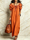 Long Dress Women Dresses Vestidos Y2k Streetwear Round Neck Sleeveless Ruffles Casual Elegant Splice Party Beach Work 2026