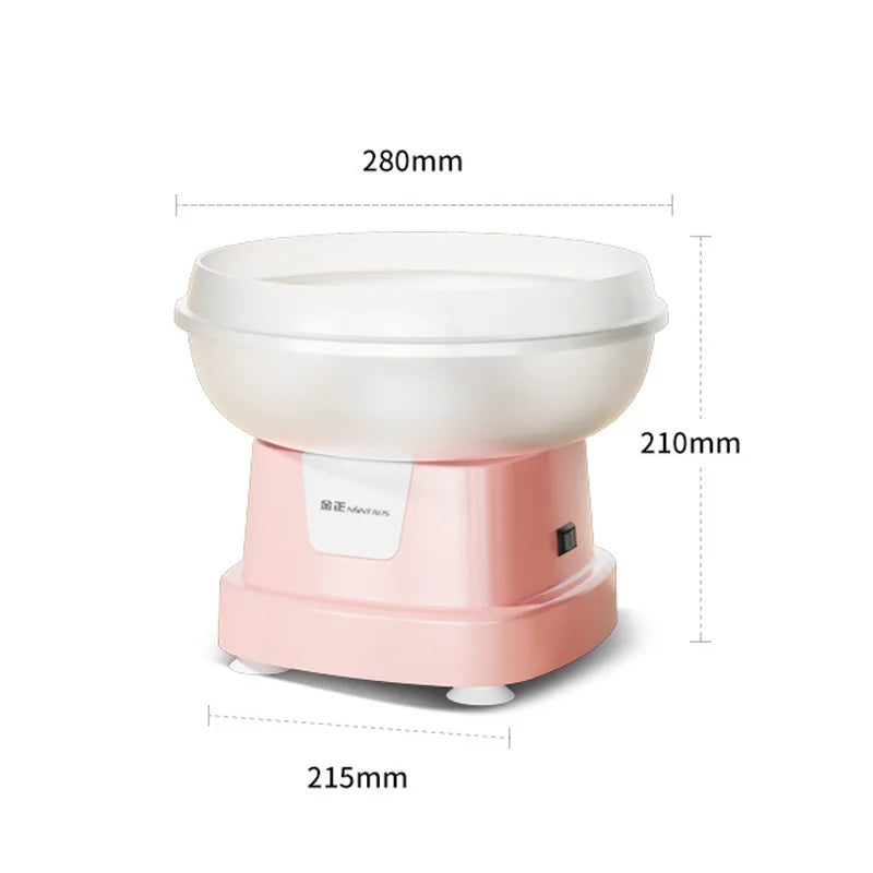 Kids DIY Cotton Candy Machine — Portable with Large Splash-Proof Plate, Hard & Sugar-Free