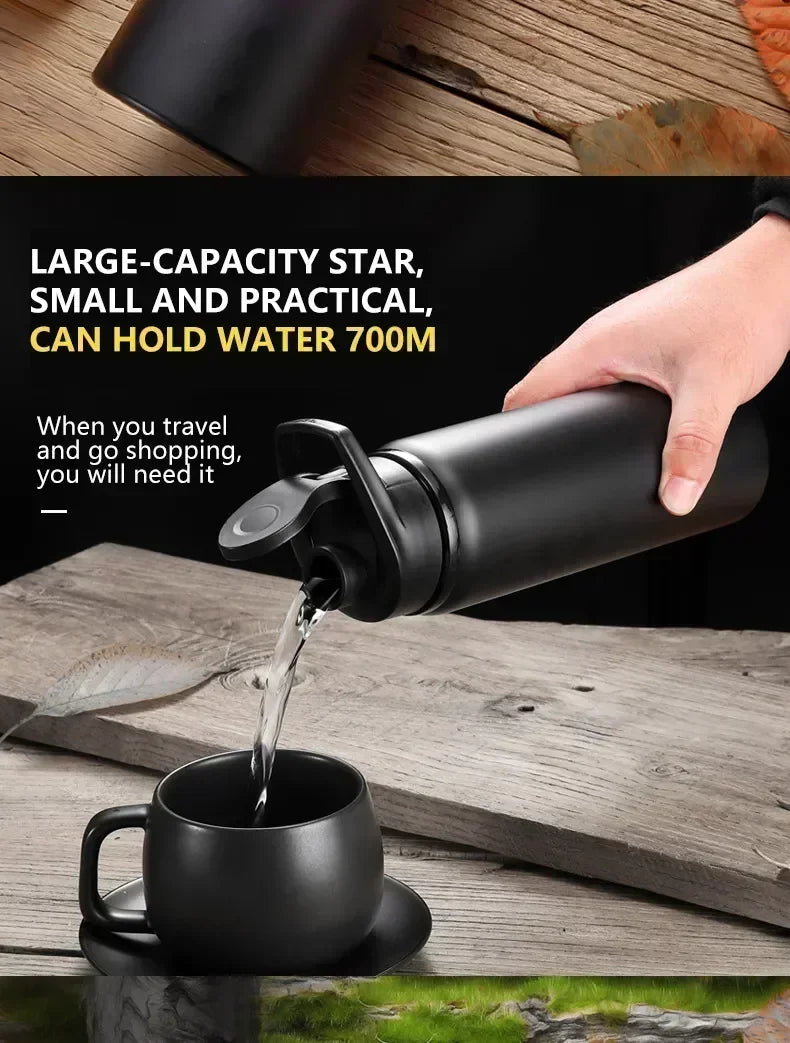 Stainless Steel Bicycle Water Bottle – Portable Outdoor Sports & Travel Kettle, BPA-Free, 700ml