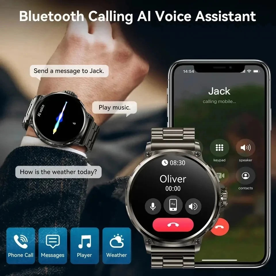 Men's GPS Smart Watch | 1.85" HD AMOLED 710mAh Bluetooth Call Sport Smartwatch for Android & iOS